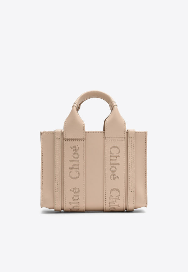 Chloé Small Woody Calf Leather Shoulder Bag Pink CHC23US397I60/O_CHLOE-6J5