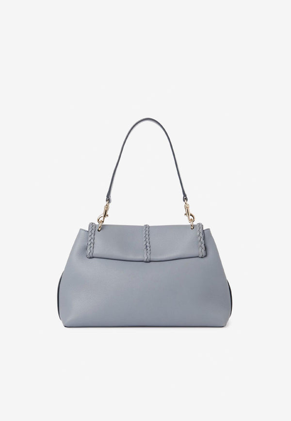 Chloé Medium Penelope Shoulder Bag CHC23US569K1541A STORM BLUE Blue