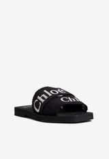 Chloé Logo Woody Slides CHC23W188GH001 BLACK