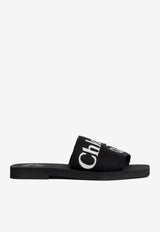 Chloé Logo Woody Slides CHC23W188GH001 BLACK