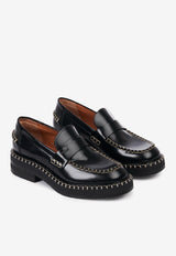 Chloé Noua Leather Loafers CHC23W715GC001 BLACK