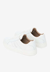 Chloé Lauren Leather Low-Top Sneakers White CHC23W953GQWHITE