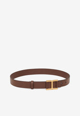 Chloé Marcie Leather Belt CHC23WC035MAR25C CHOCOLATE