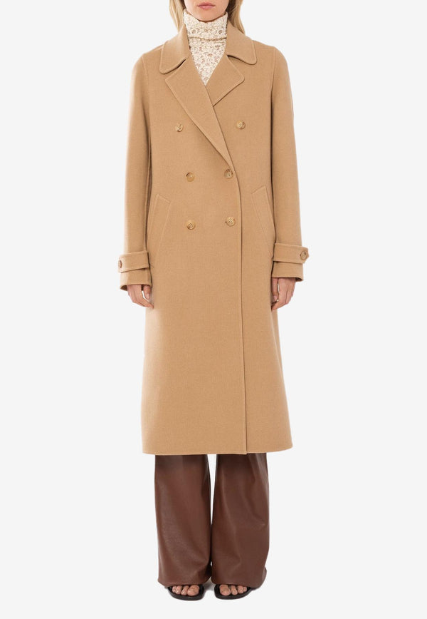 Chloé Masculine Wool and Cashmere Overcoat CHC23WMA13071278 PEARL BEIGE
