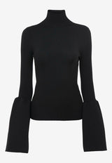 Chloé Mock-Neck Knitted Sweater CHC23WMH04662001 BLACK