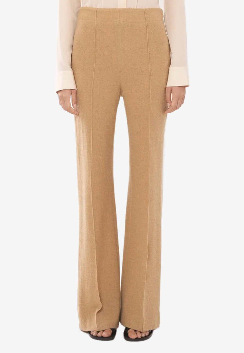 Chloé Wide-Leg Wool Cashmere Pants Brown CHC23WPA4606926A Worn Brown