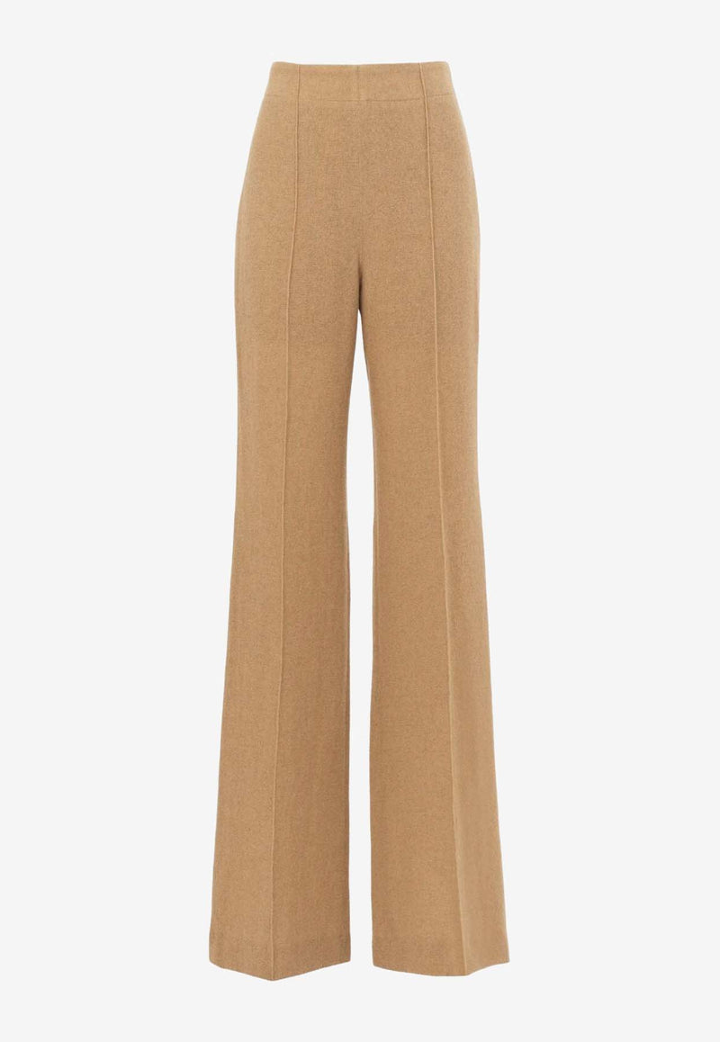 Chloé Wide-Leg Wool Cashmere Pants Brown CHC23WPA4606926A Worn Brown