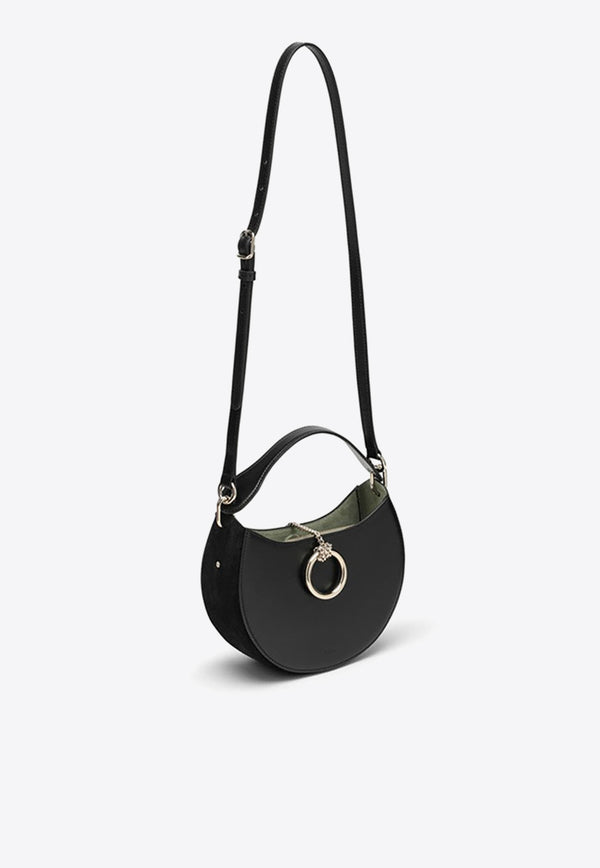 Chloé Small Arlène Leather Shoulder Bag Black CHC23WS164K55/O_CHLOE-001