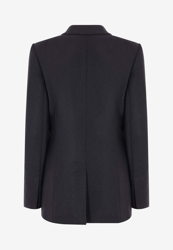 Chloé Double-Breasted Silk Blend Blazer Black CHC23WVE11065001 Black