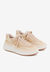 Chloé Nama Low-Top Sneakers Beige CHC24A00RMS286 Blossom Beige