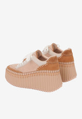 Chloé Nama Platform Wedge Sneakers Brown CHC24A02IMS 265