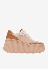 Chloé Nama Platform Wedge Sneakers Brown CHC24A02IMS 265