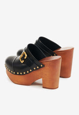 Chloé Jeannette 110 Platform Clogs Black CHC24A02TLT001 Black