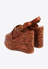 Chloé Maxime 130 Wedge Sandals Brown CHC24A02YLU27T Ginger Brown