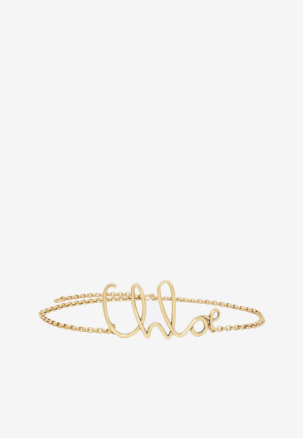 Chloé Chain Logo Belt Gold CHC24AC068CB7_CB7_9DC