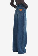 Chloé Wide-Leg Washed Jeans Denim CHC24ADP02150 402