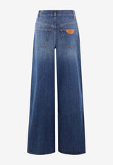 Chloé Wide-Leg Washed Jeans CHC24ADP02150402 Night Blue