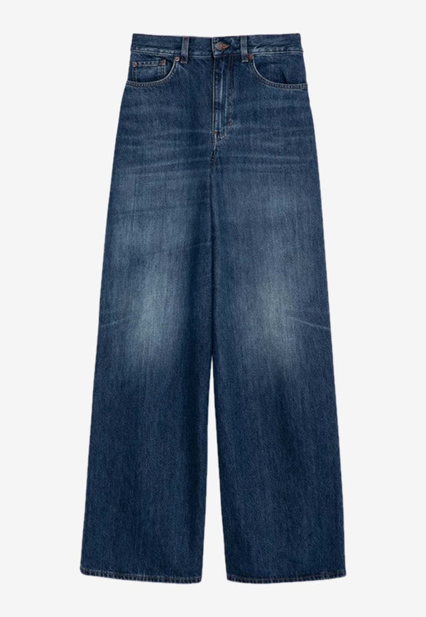 Chloé Wide-Leg Washed Jeans Blue CHC24ADP02150/P_CHLOE-402