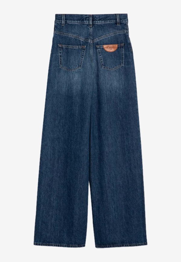 Chloé Wide-Leg Washed Jeans Blue CHC24ADP02150/P_CHLOE-402