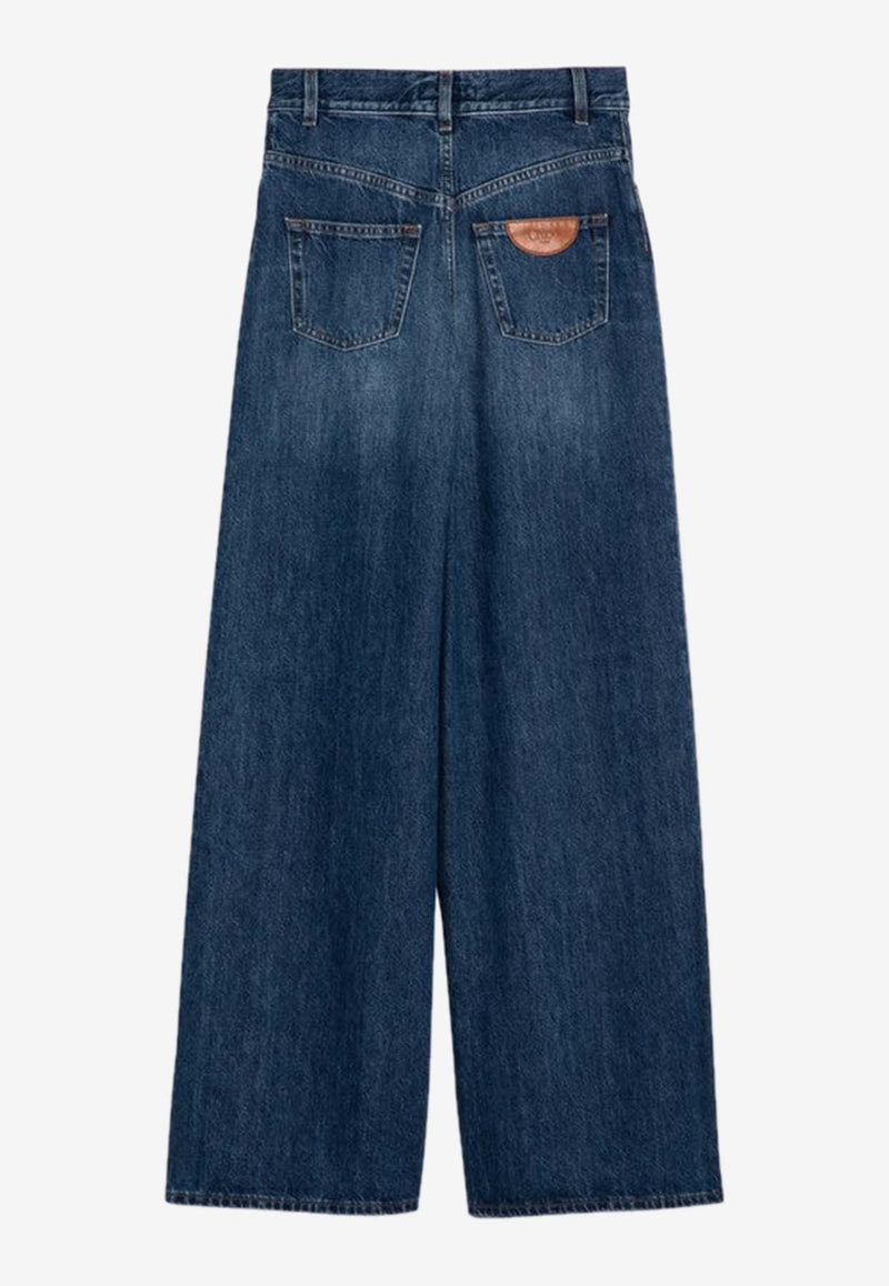 Chloé Wide-Leg Washed Jeans Blue CHC24ADP02150/P_CHLOE-402