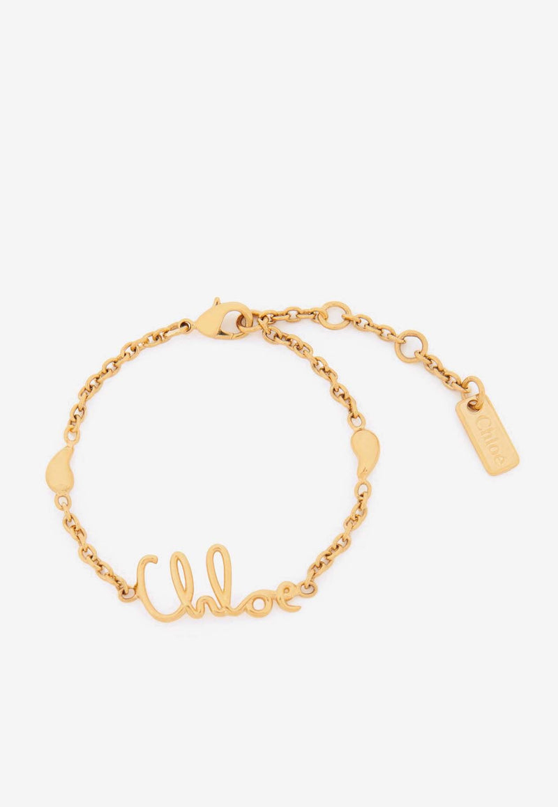 Chloé Iconic Logo Bracelet CHC24AFB22CB79DCTU Vintage Gold