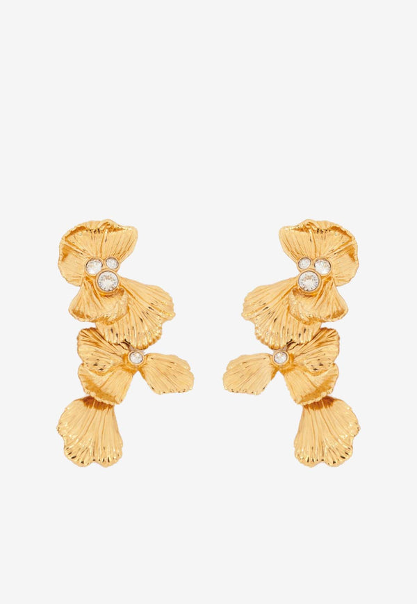 Chloé Flower Drop Earrings CHC24AFE93CH59DCTU Vintage Gold