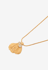 Chloé Flower Pendant Necklace CHC24AFO62CH59DCTU Vintage Gold