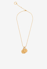 Chloé Flower Pendant Necklace CHC24AFO62CH59DCTU Vintage Gold