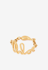 Chloé Iconic Logo Ring CHC24AFR67CB79DC Vintage Gold