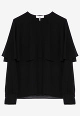 Chloé Ruffled Silk Blouse Black CHC24AHT03002/P_CHLOE-001