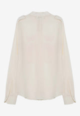 Chloé Silk Buttoned Blouse White CHC24AHT68004/P_CHLOE-103