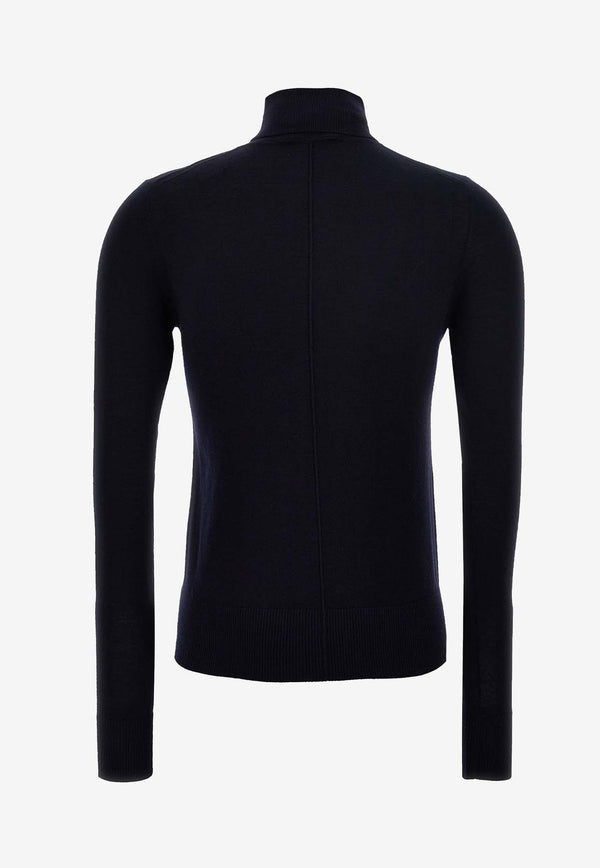 Chloé Turtleneck Wool Sweater CHC24AMP036604C6 Classic Navy