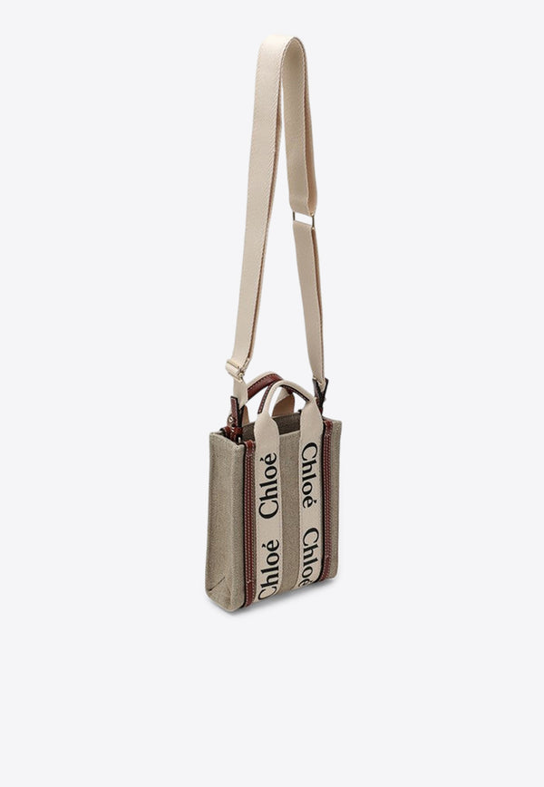 Chloé Mini Woody Logo Tote Bag Beige CHC24AP243I26/P_CHLOE-90U