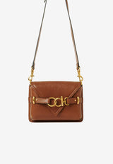 Chloé Mini Cape Crossbody Bag in Grained Leather CHC24AP417O0126M Clay Brown