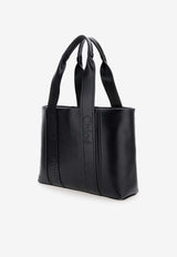 Chloé Medium Woody Leather Tote Bag CHC24AS434N84001 Black