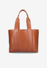 Chloé Medium Woody Leather Tote Bag CHC24AS434N8426M Clay Brown