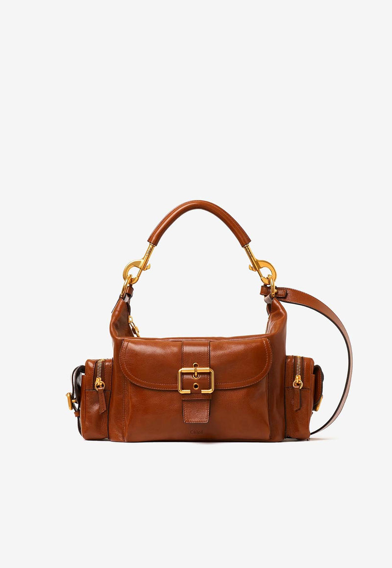 Chloé Shoulder Bag in Shiny Leather CHC24AS533N8326M Clay Brown