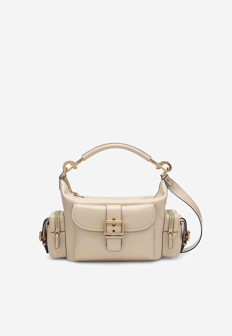 Chloé Leather Camera Shoulder Bag  Beige CHC24AS533N83/Q_CHLOE-24Q