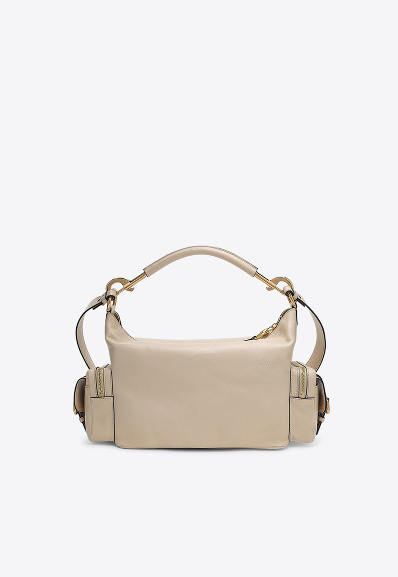 Chloé Leather Camera Shoulder Bag  Beige CHC24AS533N83/Q_CHLOE-24Q