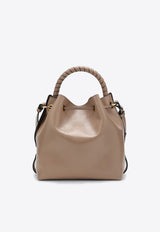 Chloé Marcie Shiny Leather Bucket Bag Beige CHC24AS606N57/P_CHLOE-28V