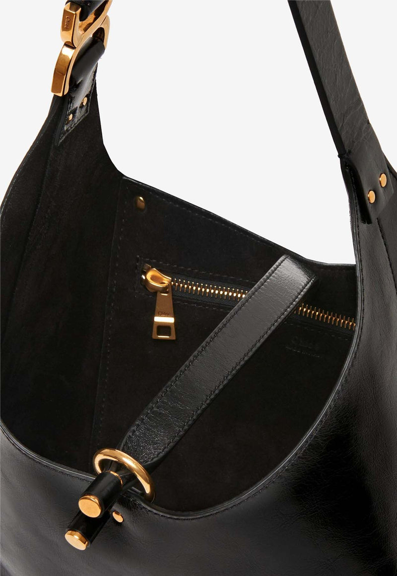 Chloé Small Marcie Hobo Shoulder Bag CHC24AS629N57001 Black