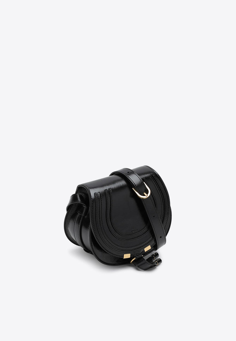 Chloé Small Marcie Saddle Crossbody Bag Black CHC24AS680N57/P_CHLOE-001