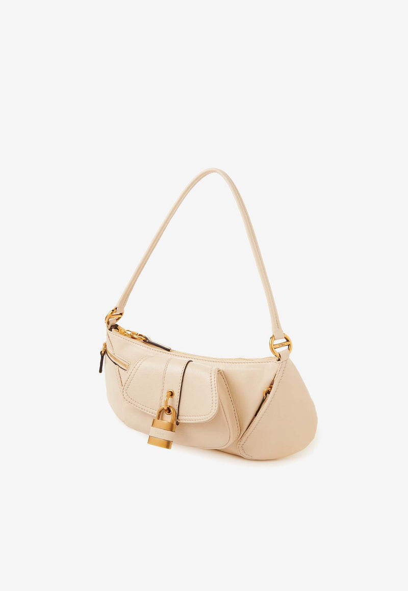 Chloé The 99 Leather Shoulder Bag CHC24AS710N8424Q Sweet Beige