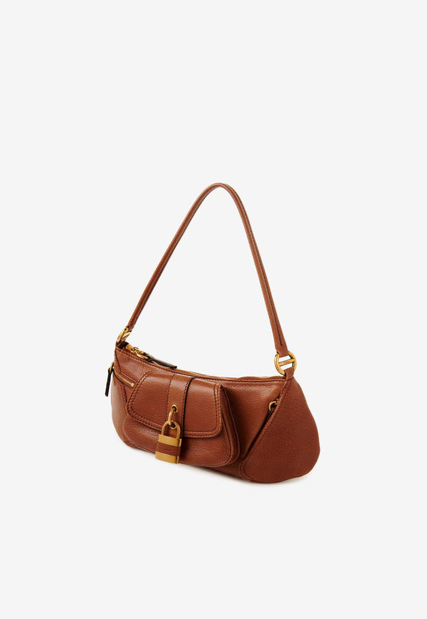 Chloé The 99 Leather Shoulder Bag CHC24AS710N8426M Clay Brown