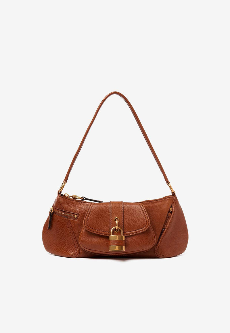 Chloé The 99 Leather Shoulder Bag CHC24AS710N8426M Clay Brown