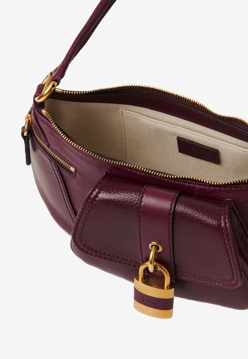 Chloé The 99 Leather Shoulder Bag CHC24AS710N8455U Dimness Purple