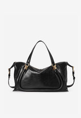 Chloé Paraty 24 Duffle Bag in Shiny Leather CHC24AS750N82001 Black