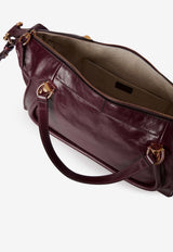 Chloé Paraty 24 Duffle Bag in Shiny Leather CHC24AS750N8255U Dimness Purple