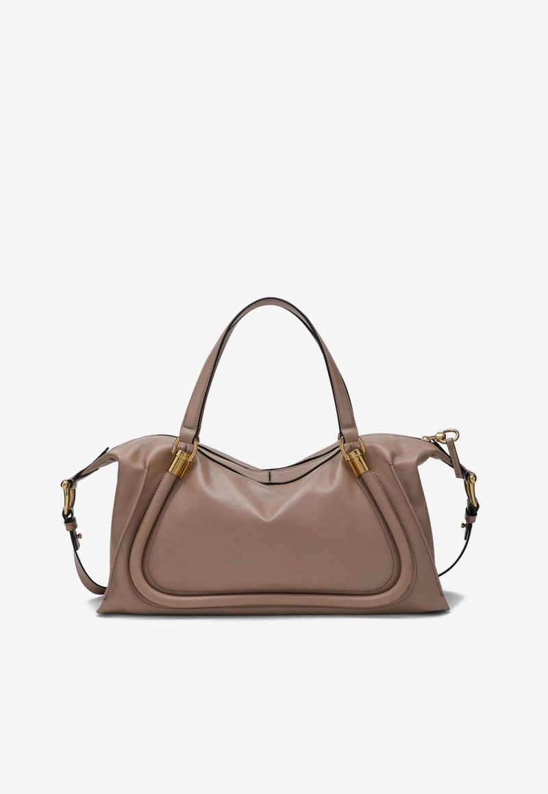 Chloé Paraty 24 Leather Tote Bag Beige CHC24AS750N82/P_CHLOE-28V