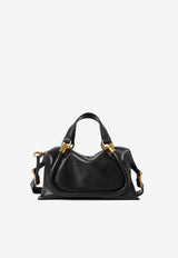 Chloé Small Paraty 24 Top Handle Bag in Shiny Leather CHC24AS751N82001 Black